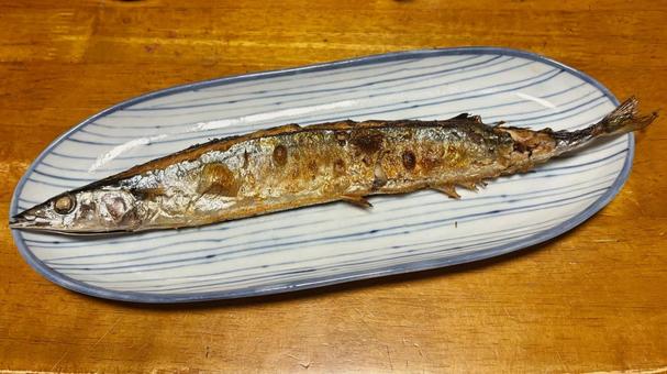 焼き魚　さんま さんま,秋刀魚,旬の魚の写真素材