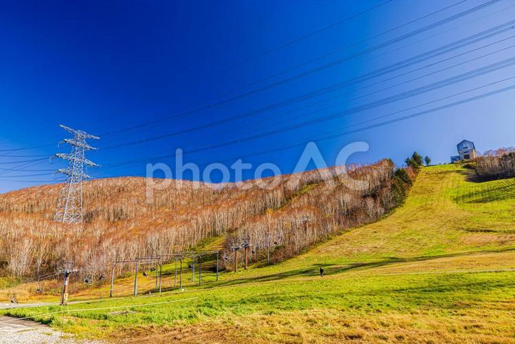 新潟県　苗場の秋景色　 紅葉,秋,苗場ドラゴンドラの写真素材