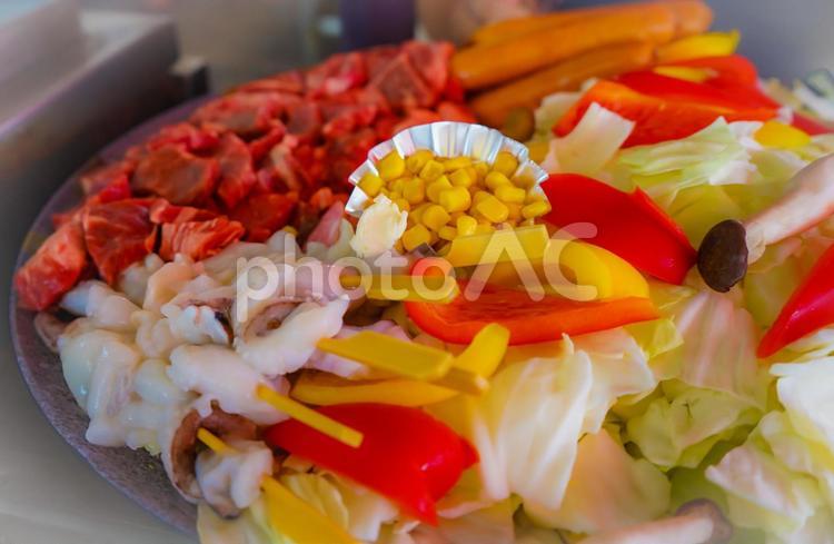 バーベキューの食材　イメージ バーベキュー,bbq,野菜の写真素材