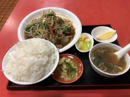 レバニラ炒め定食 レバニラ炒め定食,レバニラ炒め,レバニラの写真素材