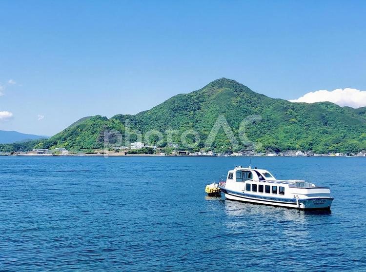 淡島から見た風景 日本,静岡,沼津の写真素材