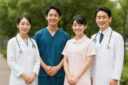 医療従事者(屋外) 医療従事者(屋外)の写真