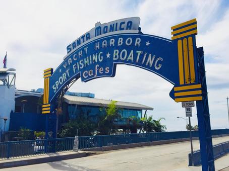 Santa Monica Pier サンタモニカ,ロサンゼルス,santamonicaの写真素材
