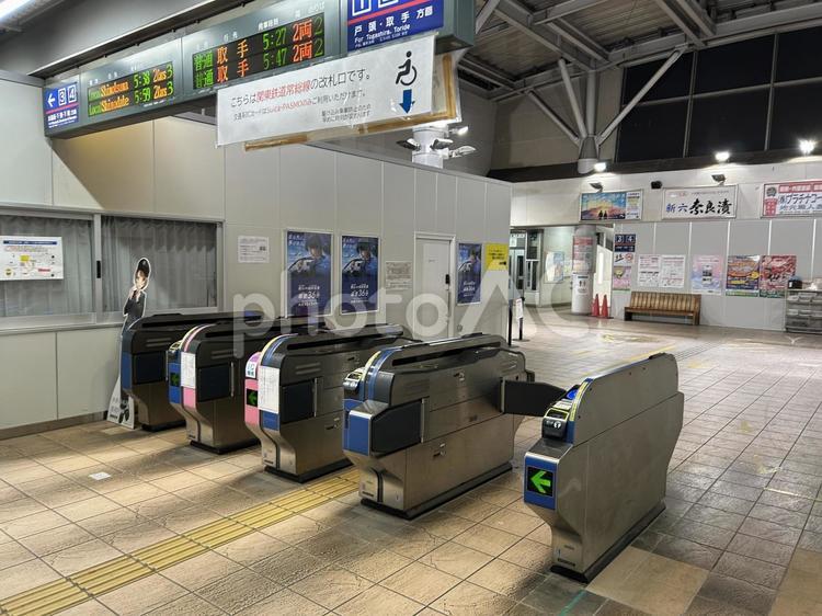 関東鉄道守谷駅　改札口(外) 鉄道,電車,列車の写真素材
