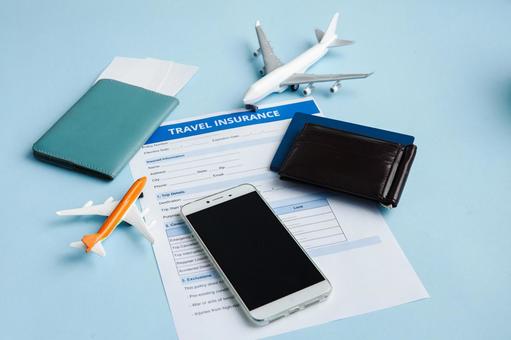 旅行の保険モチーフ 契約,申請,旅行保険の写真素材