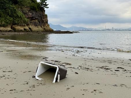 山口県彦島 竹ノ子島の磯辺 山口県彦島 竹ノ子島の磯辺 瀬戸内海,雲,曇りの写真素材