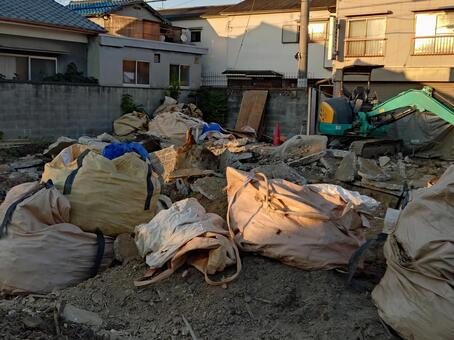 解体現場 解体,解体工事,更地の写真素材