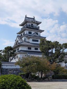 今治城天守閣 天守閣,再現天守,今治城の写真素材