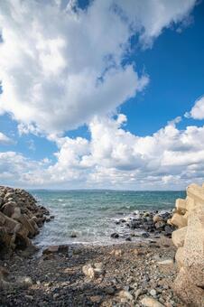 海岸沿いから眺める風景 海,海岸,海岸沿いの写真素材