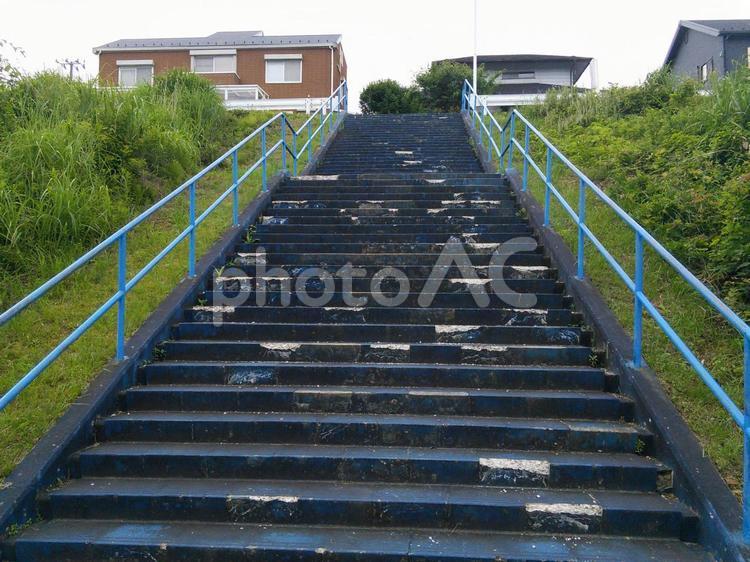 住宅街の 階段 階段,住宅街,風景の写真素材