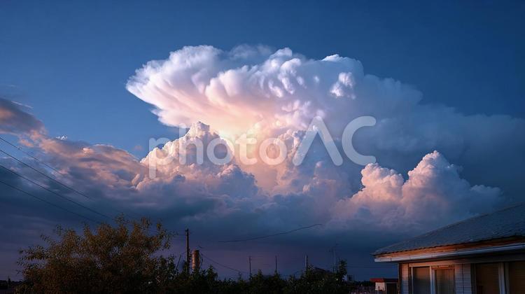 気象学的にも美しい：完璧な積乱雲の姿 積乱雲,雲,空の写真素材