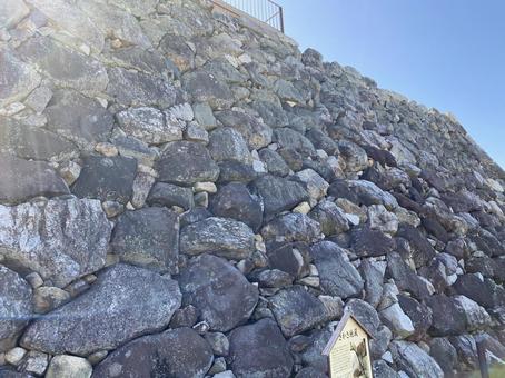 郡山城天守台の石垣 郡山城天守台の石垣の写真
