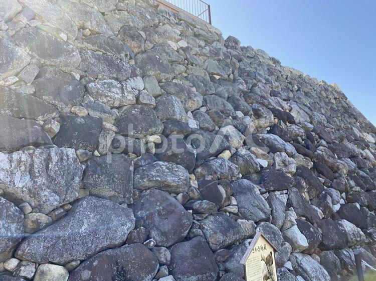 郡山城天守台の石垣 郡山城,大和郡山,城の写真素材