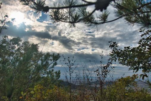高御位山 播磨平野,山岳,平野の写真素材