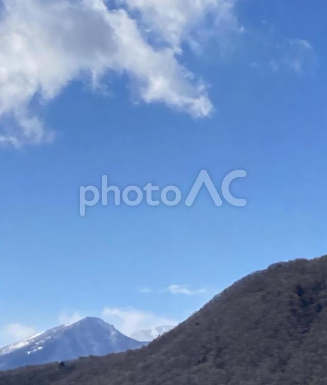 軽井沢の山風景 山,旅,自然の写真素材