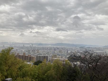 街並みと雲 街並みと雲の写真