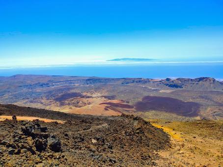 火山の大地 火山の大地 テイデ国立公園,テイデ山,山頂の写真素材