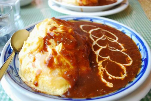 オムライス オムライス,食事,卵料理の写真素材
