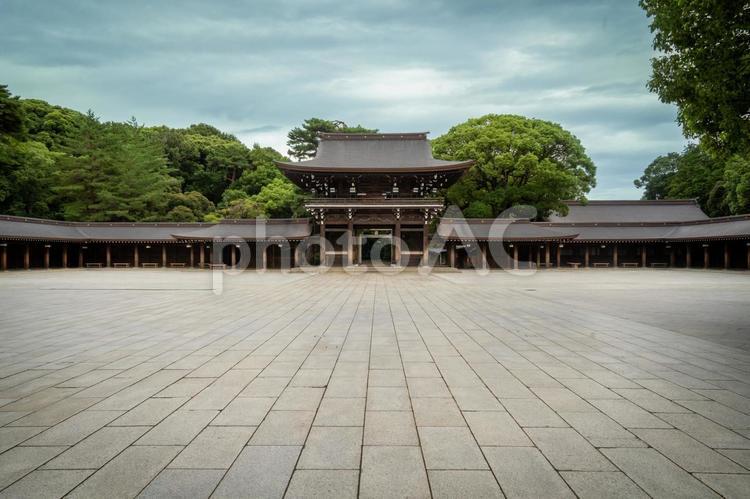 東京　明治神宮　南神門 明治神宮,神社,神宮の写真素材