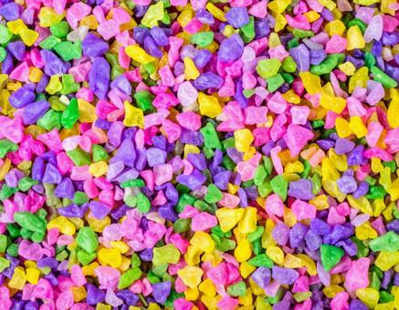 蛍光カラーのプラスチックチップ 蛍光カラーのプラスチックチップの写真