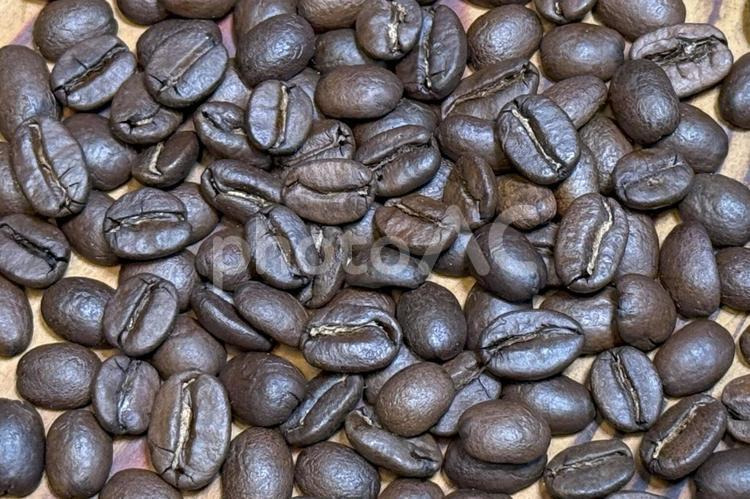 焙煎したコーヒー豆のテクスチャ 珈琲豆,コーヒー豆,テクスチャの写真素材