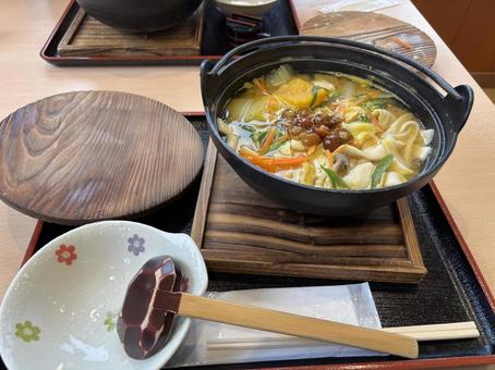 ほうとう。 ほうとう,ランチ,川口湖の写真素材