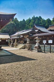 苗村神社 西本殿,西本宮,空の写真素材