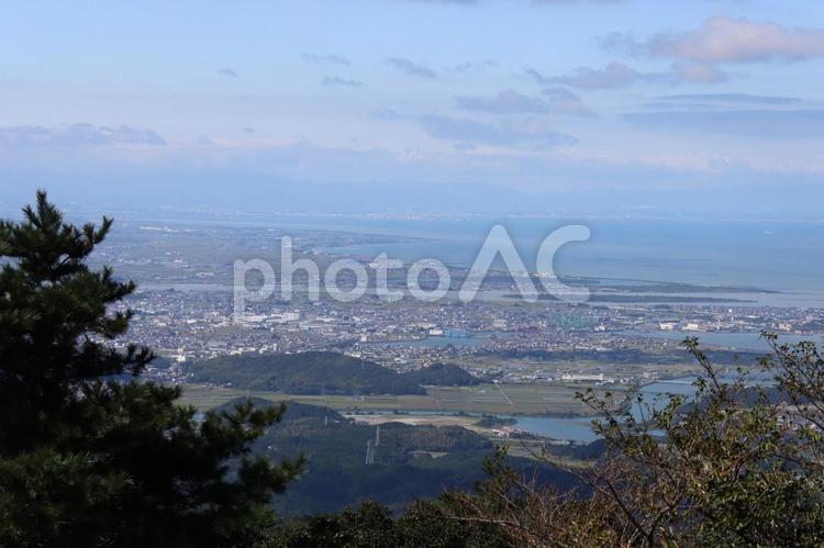 伊勢市を見下ろす 伊勢市,三重県,伊勢志摩スカイラインの写真素材
