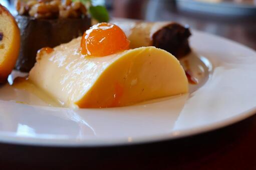 葉山のカフェのプリンセット プリン,セット,美味しいの写真素材