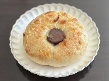 栗ベーグル 栗ベーグル パン,ベーグル,食べ物の写真素材