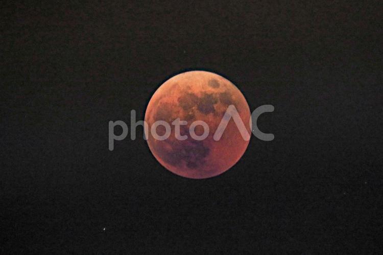 442年ぶり 皆既月食と天王星食 totallunar,eclipse,fullmoonの写真素材