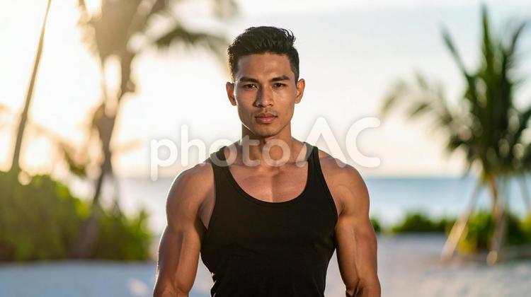 ムキムキの男性A 男性,ムキムキ,筋肉の写真素材