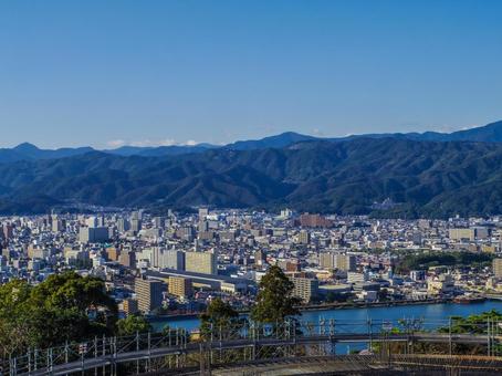 【高知県】高知市・五台山展望テラス 五台山展望テラス,展望台,高知市の写真素材