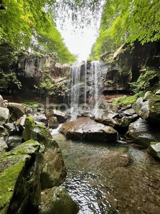 栃木県民の森　赤滝 滝,水,マイナスイオンの写真素材
