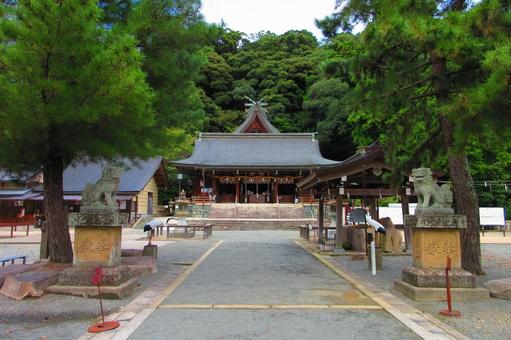 島根県-物部神社-拝殿と参道 島根県-物部神社-拝殿と参道 物部神社,神社,石見国の写真素材