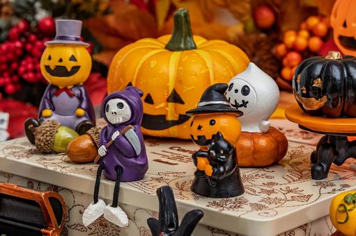 ハロウィーン|骸骨お化けと仲間たち ハロウィーン|骸骨お化けと仲間たち ハロウィン,ゴースト,骸骨の写真素材