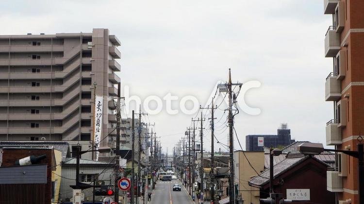 埼玉県入間市・市街地の風景 入間市,埼玉県,街の写真素材