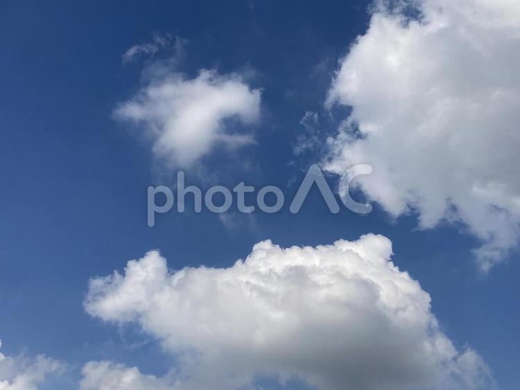 おはよう！夏休みお盆休み、今日は何する？ 空,青空,背景の写真素材