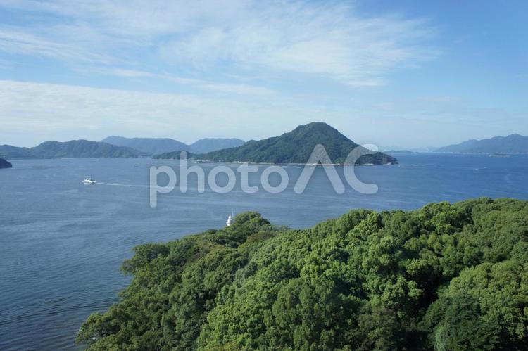 似島 くつろぎ,ヴァケーション,青空の写真素材