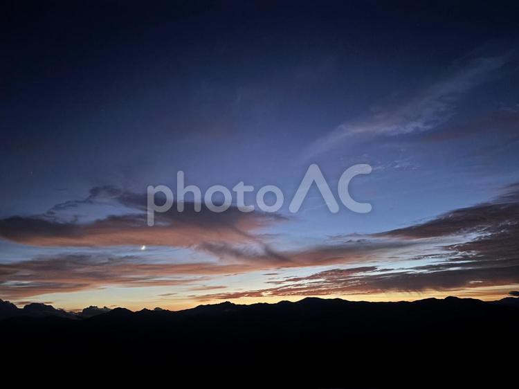 燕山荘からの景色 北アルプス,自然,景色の写真素材