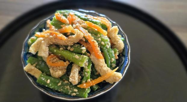 いんげんの胡麻和え いんげんの胡麻和え 胡麻和え,いんげん,ニンジンの写真素材