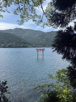 箱根 絶景,箱根,芦ノ湖の写真素材