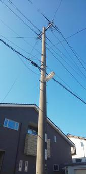 電柱- 福岡県 篠栗町 電柱- 福岡県 篠栗町の写真