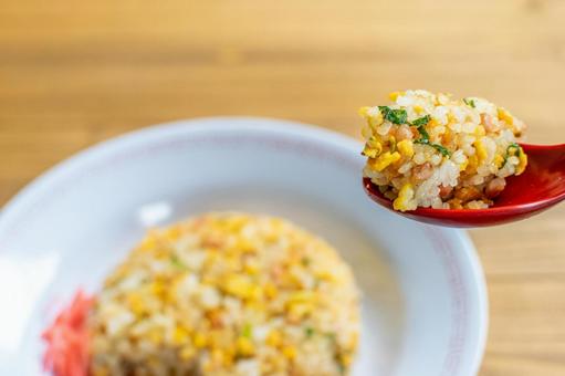 Photo, fried rice, astragalus, fried rice ingredients, 