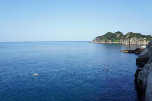 高台から見た西伊豆・堂ヶ島 高台から見た西伊豆・堂ヶ島の写真