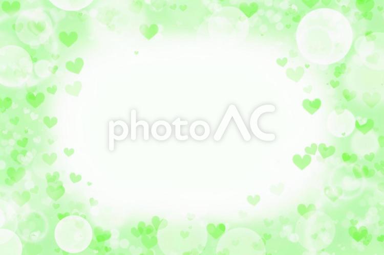 緑のハートの背景素材 緑,ハート,背景の写真素材