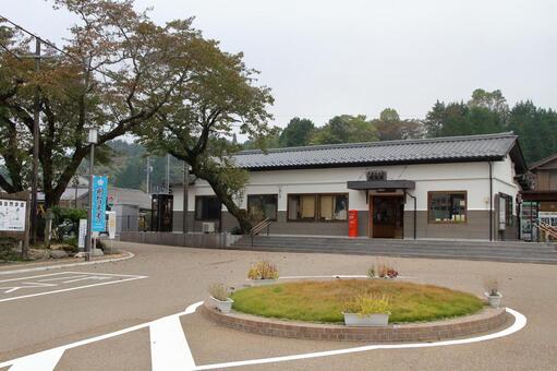 明智鉄道、明智駅、駅前 明智鉄道,アケチ,明智駅の写真素材