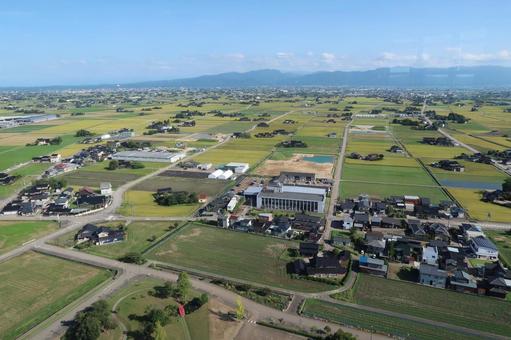 田舎の街並み風景 田舎の街並み風景の写真