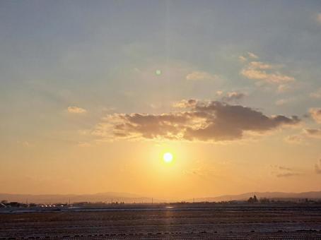 真冬の農村2 雪,自然,冬の写真素材