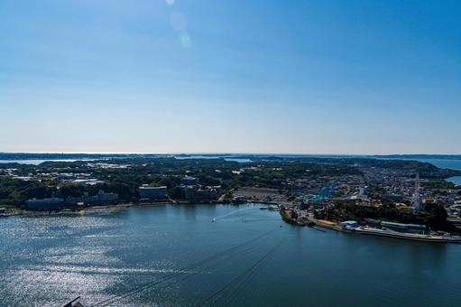 静岡県浜松市大草山展望台より浜名湖内浦 日本,静岡県,浜松市の写真素材